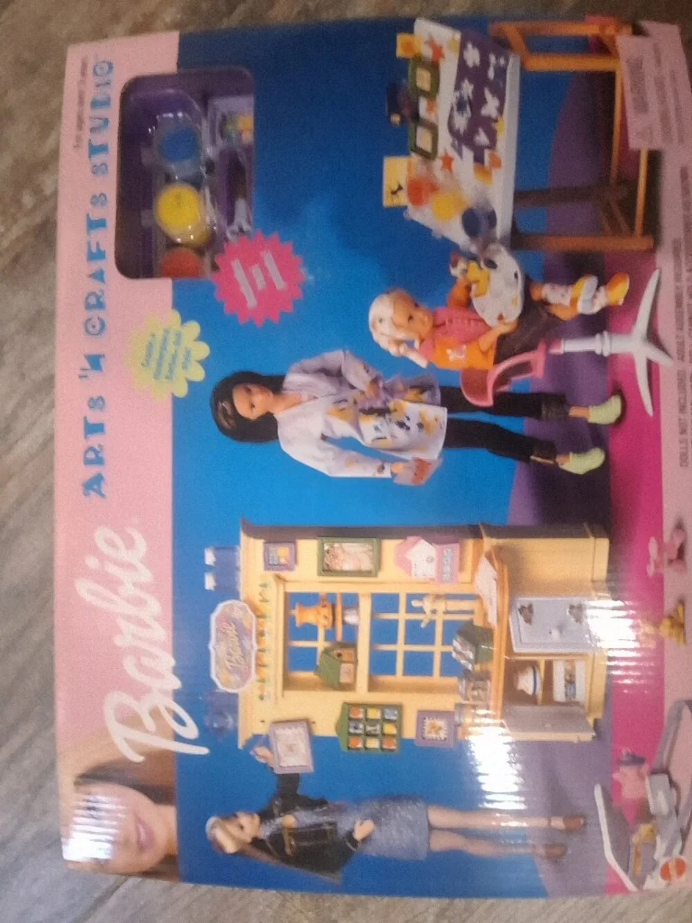 Vintage 1999 Mattel Barbie Arts 'N Crafts Studio Playset - Unopened